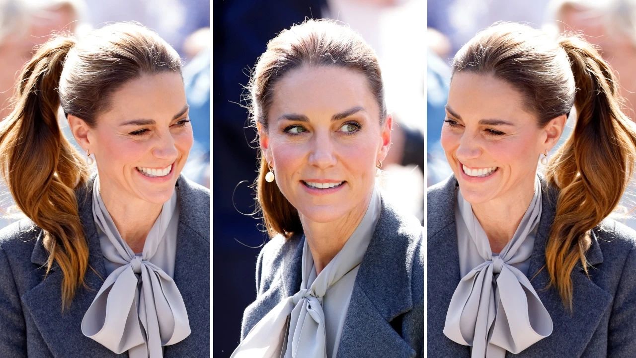 cappottino leggero blusa in seta ton sur ton chioma sinuosa ma elegante la ricetta infallibile di kate middleton per il look da giorno formale ma non obsoleto