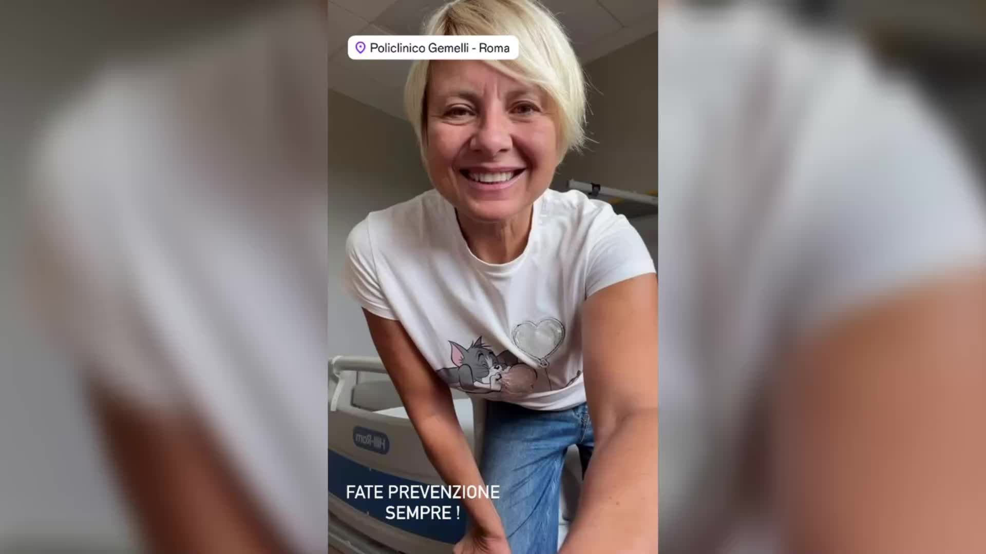 la showgirl racconta di una formazione vicino a un ovaio e ammette di aver trascurato i controlli dal gemelli di roma lancia un appello alla prevenzione